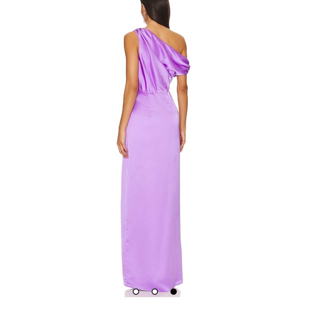 Asymmetrical Purple One-Shoulder Gown for Weddings